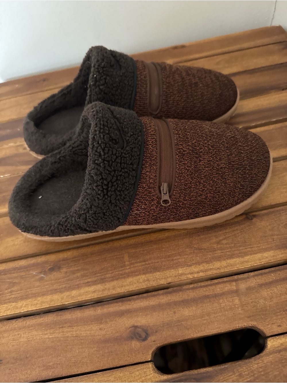Nike Burrow SE NA Slippers Zip Pocket Cocoa Brown Men’s Size 9 - Picture 2 of 4
